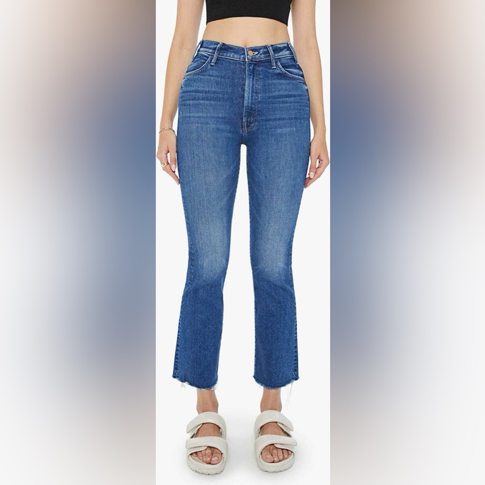 MOTHER The Hustler Frayed Ankle Jeans Size 24